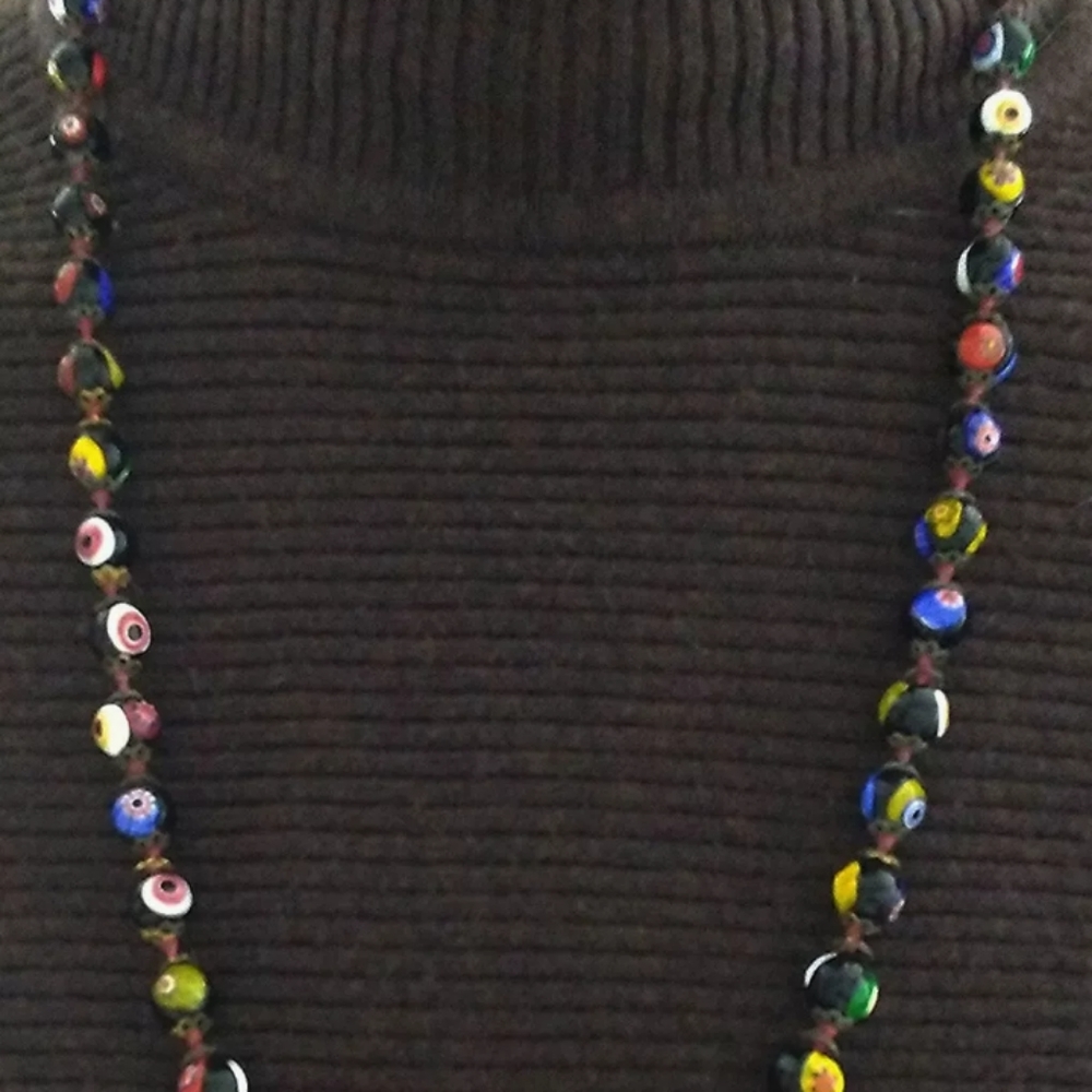 Vintage Venetian Murano Millefiori Glass 53 Bead - Picture 2 of 6
